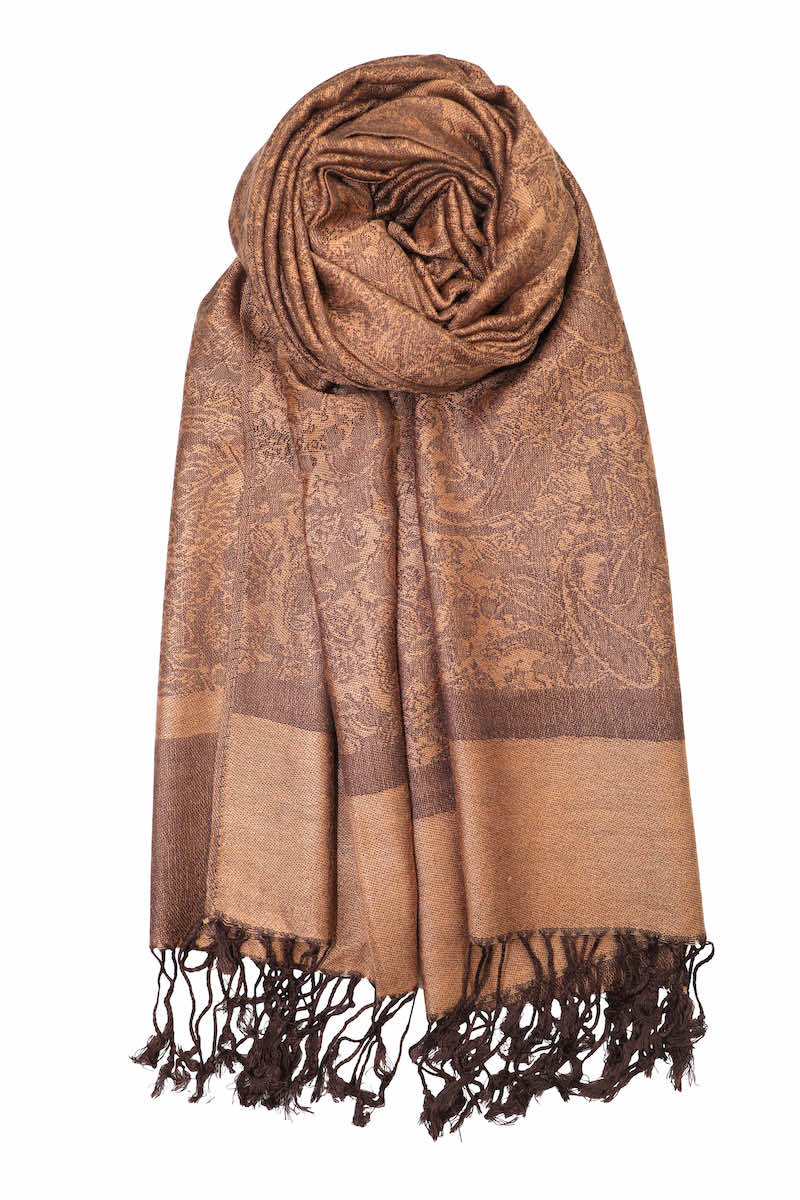 achillea jacquard pashmina brown