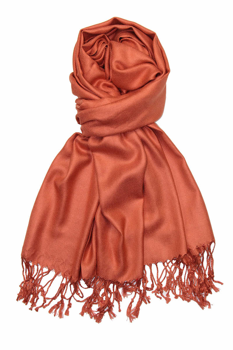 Achillea Burnt Orange Pashmina Scarf