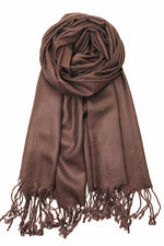 Achillea Dark Brown Pashmina Scarf