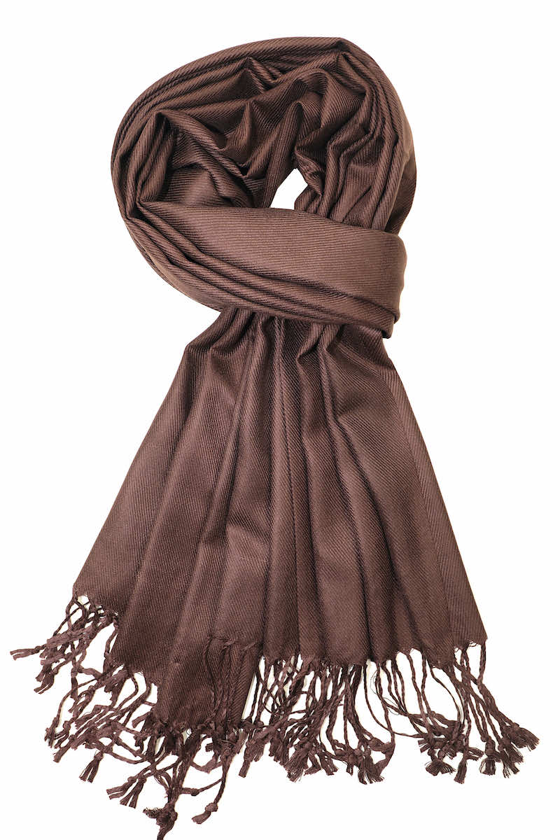 Achillea Dark Brown Pashmina Scarf