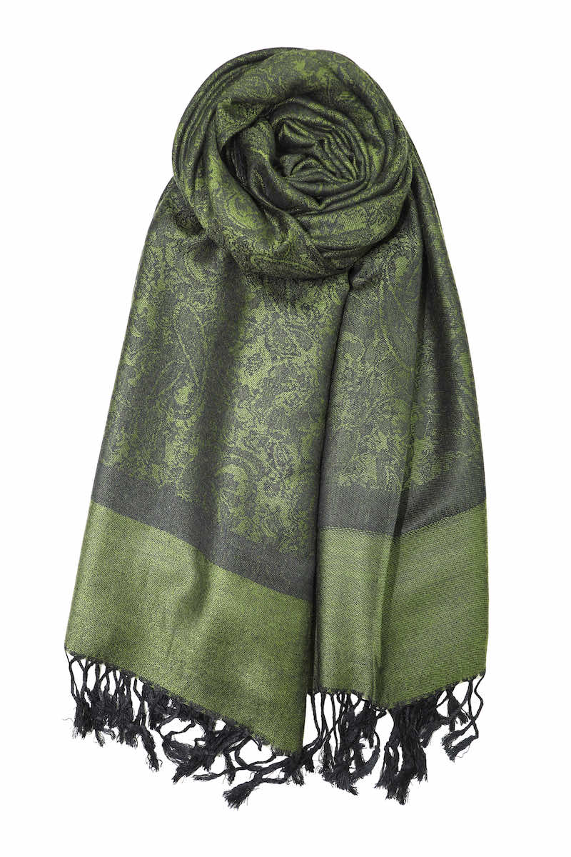 achillea jacquard pashmina dark green