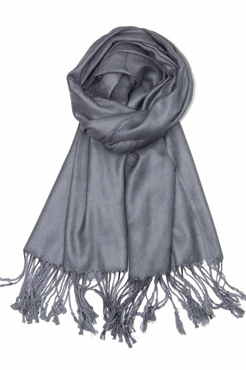 Achillea Dark Grey Pashmina Scarf