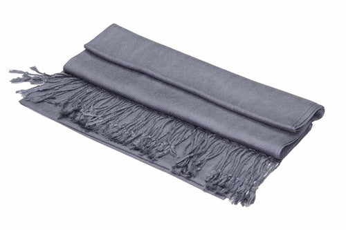 Achillea Dark Grey Pashmina Scarf