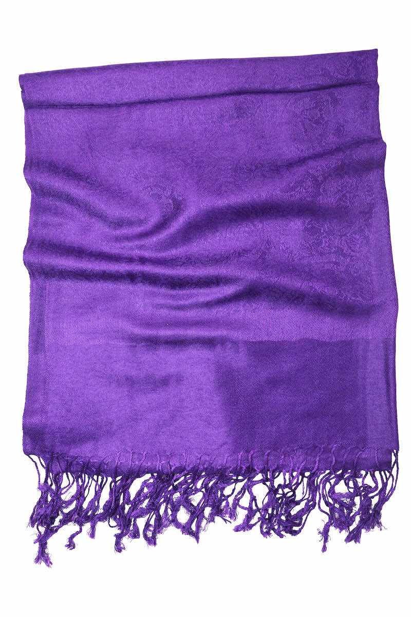 Achillea Deep Purple Jacquard Pashmina Scarf