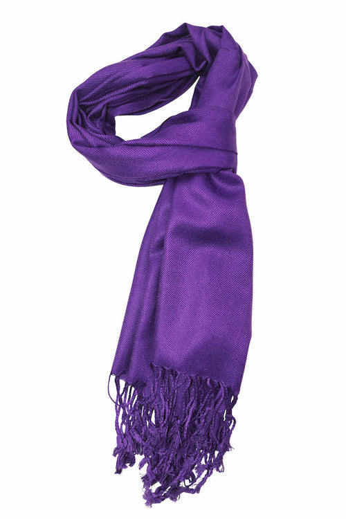 Achillea Eggplant Purple Pashmina Scarf