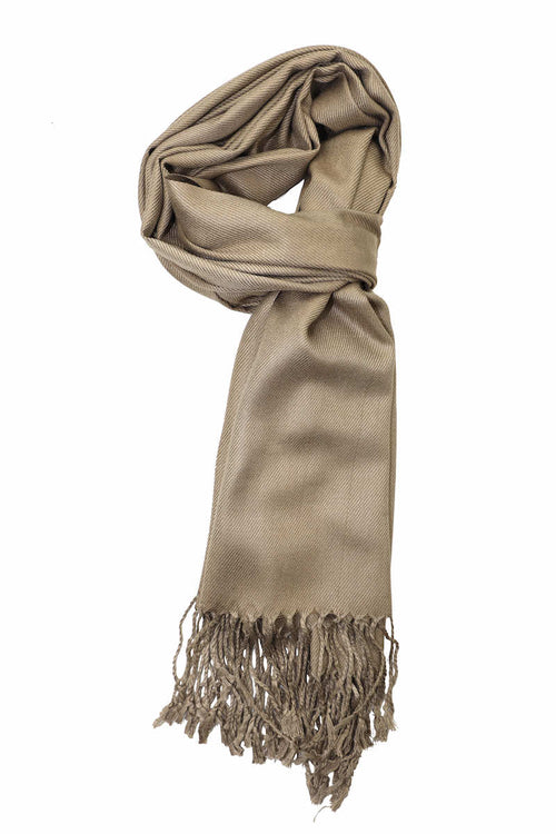 Achillea Khaki Pashmina Scarf