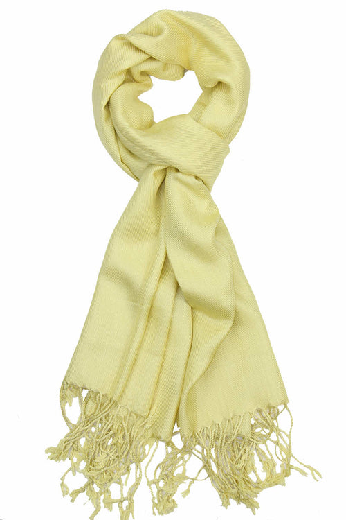 Achillea Lemon Yellow Pashmina Scarf