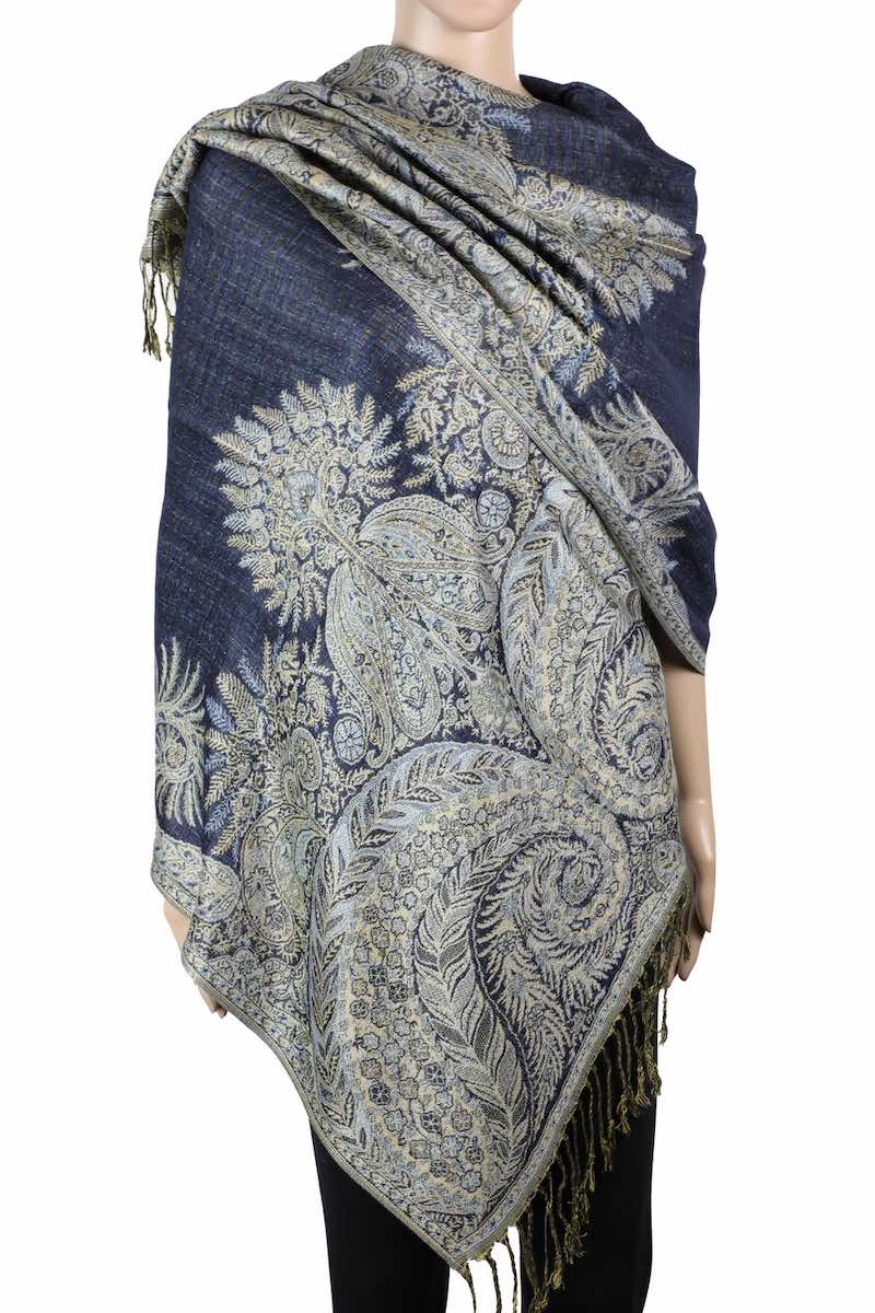 Achillea Double Layered Big Paisley Pashmina Shawl Wrap Scarf Achillea