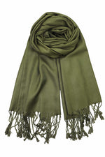 Achillea Olive Green Pashmina Scarf