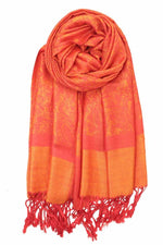 achillea jacquard pashmina orange