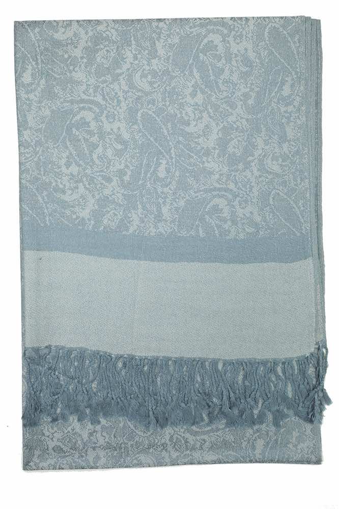 Achillea Oxford Grey Jacquard Pashmina Scarf