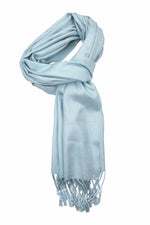 Achillea Pale Teal Pashmina Scarf