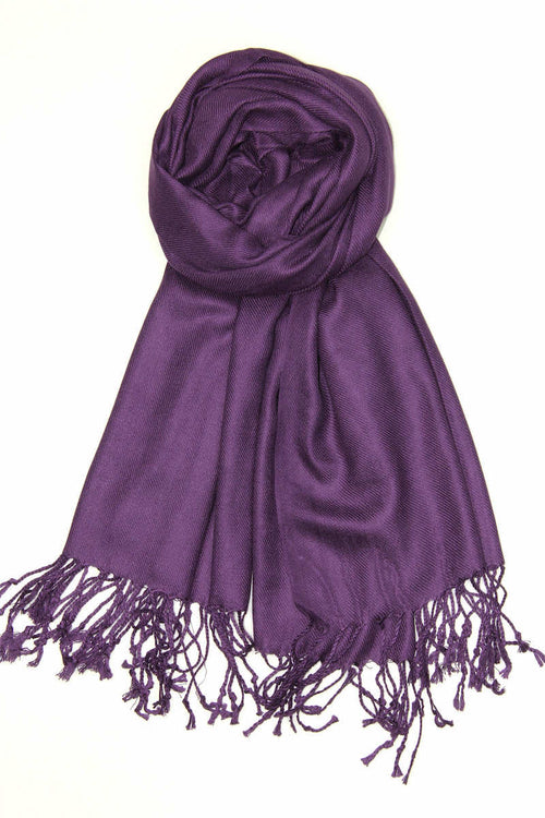 Achillea Plum Purple Pashmina Scarf