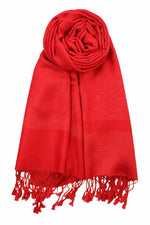 achillea jacquard pashmina red