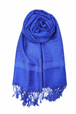 achillea jacquard pashmina royal blue