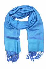 Achillea Sky Blue Jacquard Pashmina Scarf