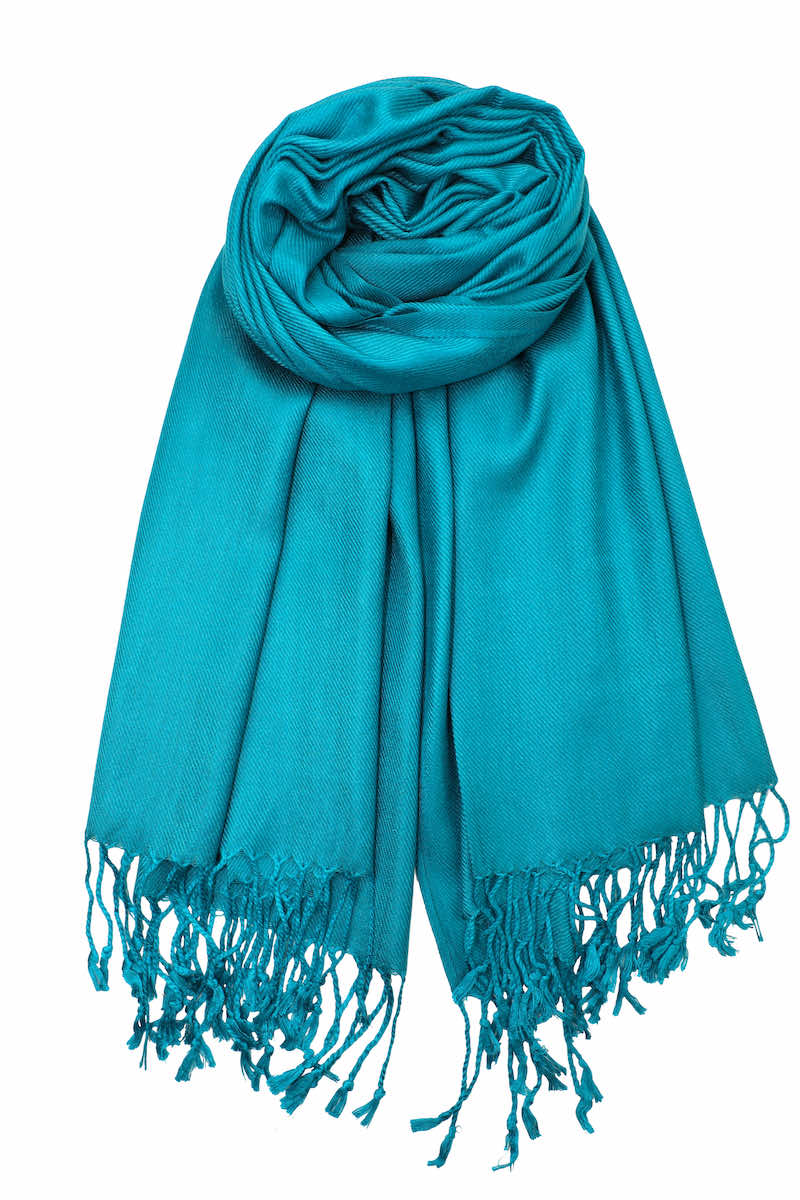 achillea solid pashmina scarf teal