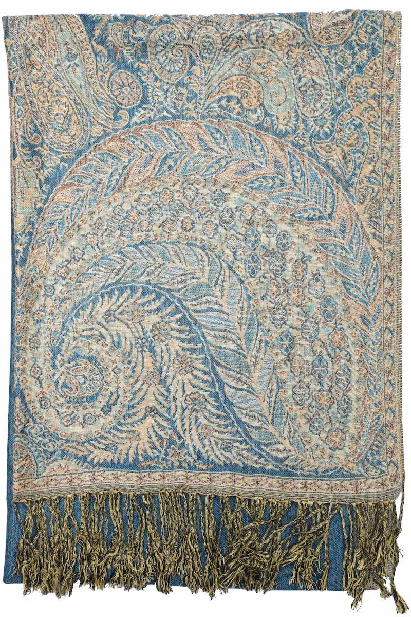 Achillea Turquoise Big Paisley Pashmina