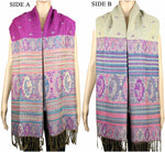 Achillea Violet Bohemian Pashmina Shawl