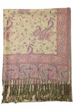 Achillea Violet Reversible Paisley Pashmina