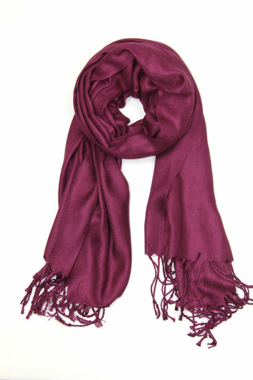 Achillea Wine Pashmina Scarf